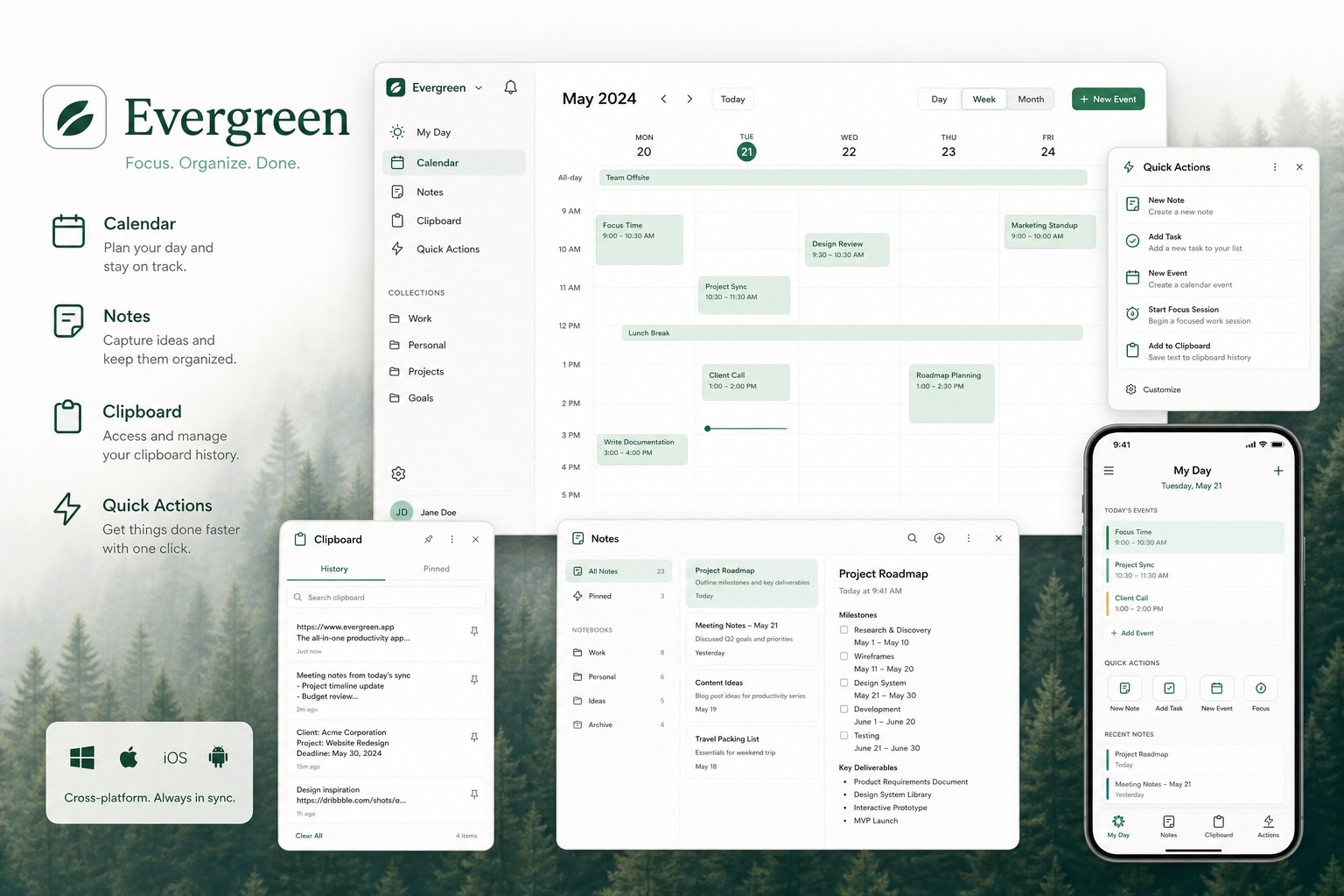 Productivity utilities across desktop and mobile